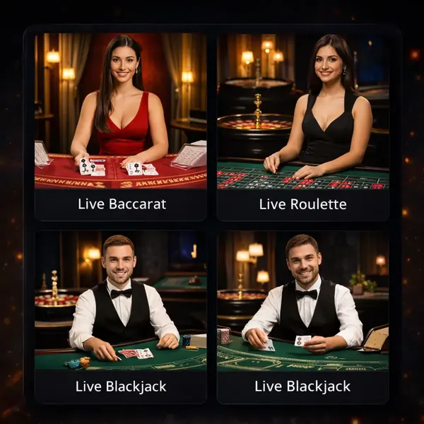 Live casino dealer streaming game in real time